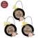 3 Set - Faith, Still, Believe Round Floral Frame Ornaments