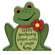 A Single Hop Chunky Wooden Frog Sitter, #39016