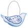 Blue & White Floral Bird Ornament - 2 Asstd.