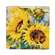 4/Set - Watercolor Sunflower Coasters & Holder