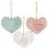 Wildflower Friendship Wooden Heart Ornament - 3 Asstd.