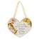 Vintage Floral Friendship Wooden Heart Ornament - 3 Asstd.