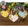 Vintage Floral Friendship Wooden Heart Ornament - 3 Asstd.