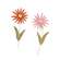 Distressed Wood Flower Magnets - 2 Asstd.