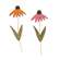 Distressed Wood Coneflower Magnet - 2 Asstd.