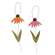 Distressed Wood Coneflower Hanger - 2 Asstd.