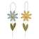 Distressed Wood Daisy Hanger - 2 Asstd.