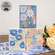 Blue Floral 4.5in x 6in. Blocks 3 Asstd