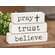 Pray Trust Believe Chunky Religious Block, #39183