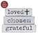 Loved Chosen Grateful Chunky Religious Block, #39185