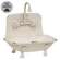 Distressed White Faucet Bathtub Soap Dish