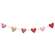 Vintage Patchwork Hearts Garland - 60"L