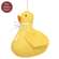 Yellow & White Gingham Checked Stuffed Baby Duck, #CW5048