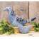 Indigo Bloom Patchwork Bird - 7"H
