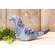 Indigo Bloom Patchwork Bird - 7"H