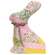 Vintage Floral Quilt Bunny Pillow - 10.5"H