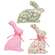 3 Set - Mixed Vintage Floral Pattern Bunny Sitters