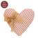 White with Red Hearts and Tied Bow Pillow