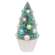 Teal Bottle Brush Tree - 9"H