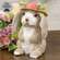 Flower Hat Sisal Bunny
