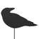 Wooden Crow Planter Stake Topper, 6.5"H