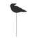 Wooden Crow Planter Stake Topper, 6.5"H