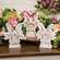 Spring Floral Crown Wooden Bunny Sitter - 3 Asstd., 39083