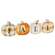 Fall Patchwork Pumpkins Wooden Sitter