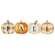 Fall Patchwork Pumpkins Wooden Sitter