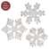 3 Set - Rustic Whitewashed Wooden Snowflake Sitters
