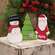 3 Set - Hand Carved Wooden Merry Santa, Snowman, & Tree Sitters