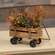 Natural Wooden Wagon With Rusty Metal Handle