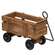 Natural Wooden Wagon With Rusty Metal Handle