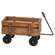 Natural Wooden Wagon With Rusty Metal Handle
