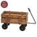 Natural Wooden Wagon With Rusty Metal Handle