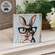Bunny In Black Specs Block - 5 In Sq., 51749