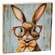 Bunny In Red Specs Block - 5 In Sq., 51750Bunny In Red Specs Block - 5 In Sq., 51750