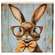 Bunny In Red Specs Block - 5 In Sq., 51750