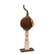 Primitive Mossy Top Pumpkin on Pedestal - 16"H