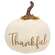 Cream Thankful Stuffed Pumpkin - 8"H