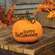 Happy Halloween Orange Pumpkin - 7"H
