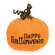 Happy Halloween Orange Pumpkin - 7"H