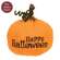 Happy Halloween Orange Pumpkin - 7"H