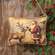 Olde Thyme Santa Feeding Reindeer Hanging Pillow