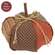 Stuffed Patchwork Pumpkin - 8"H