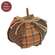Stuffed Patchwork Pumpkin - 5"H