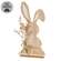 Wood Bunny with Foliage Sitter - 12"H