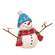 Resin Snowman with Blue Hat - 4.5"