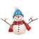 Resin Snowman with Blue Hat - 4.5"