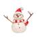 Resin Snowman with Red Hat - 4.5"